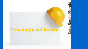 psicologia del lavoro